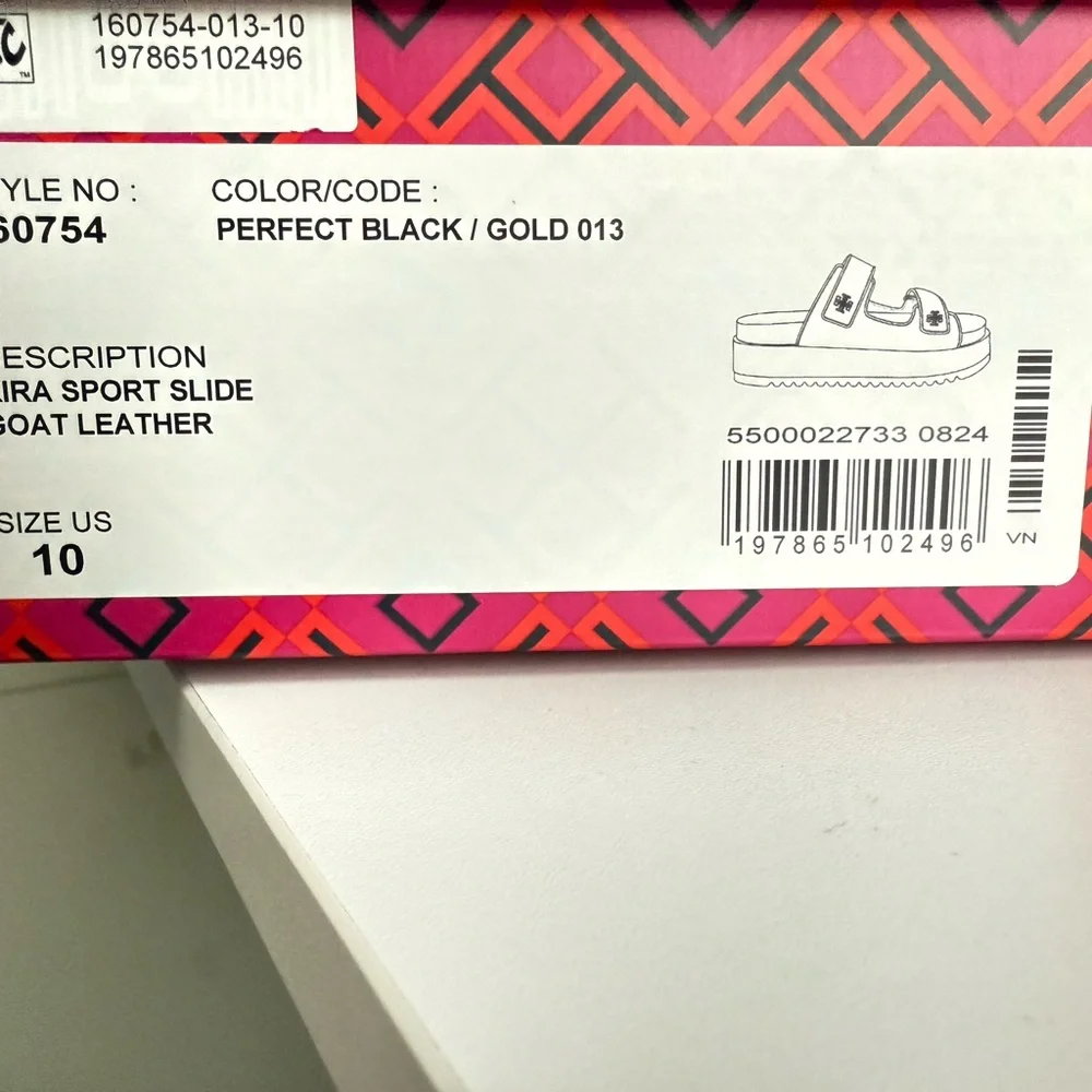 Tory Burch Black Slides with Gold Details - Picture 6 of 6